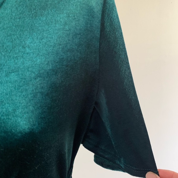 Satin Green Dress - Picture 2 of 3